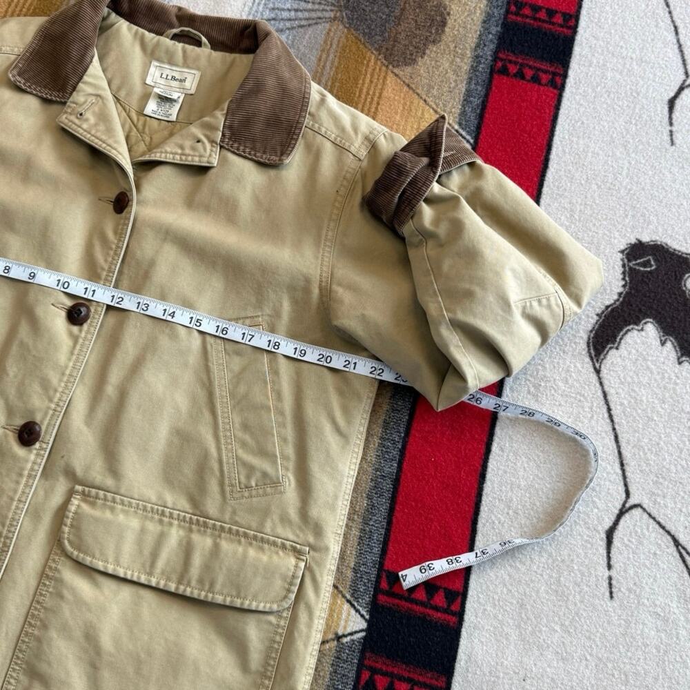 Vintage Women’s L.L. Bean Quilt Lined Barn Coat Size Petite Medium Corduroy - Picture 10 of 12